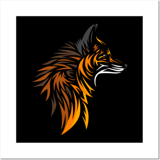 Tribal fox Posters and Art